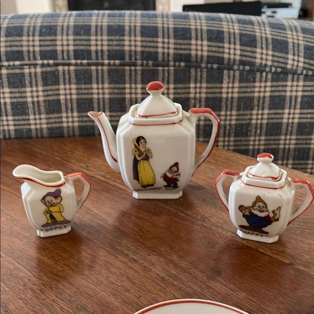 Disney Snow White Tea Set with Red and Yellow Details